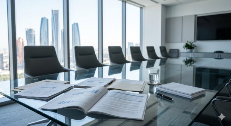 IFRSで保有不動産を評価するための会議室シーン